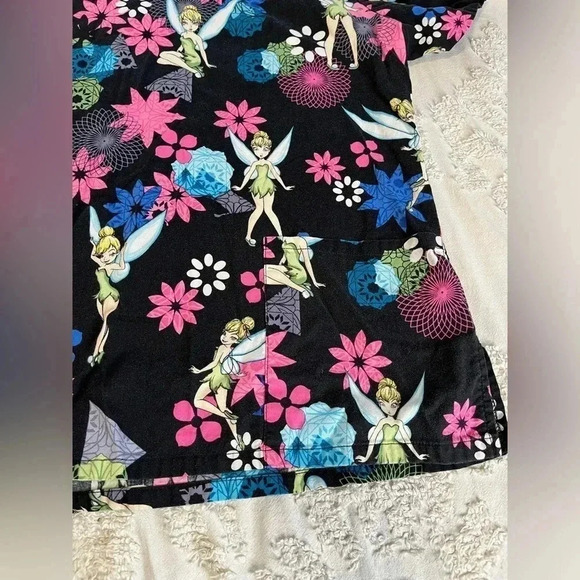 Disney Tinkerbell Scrub Top - Picture 2 of 5